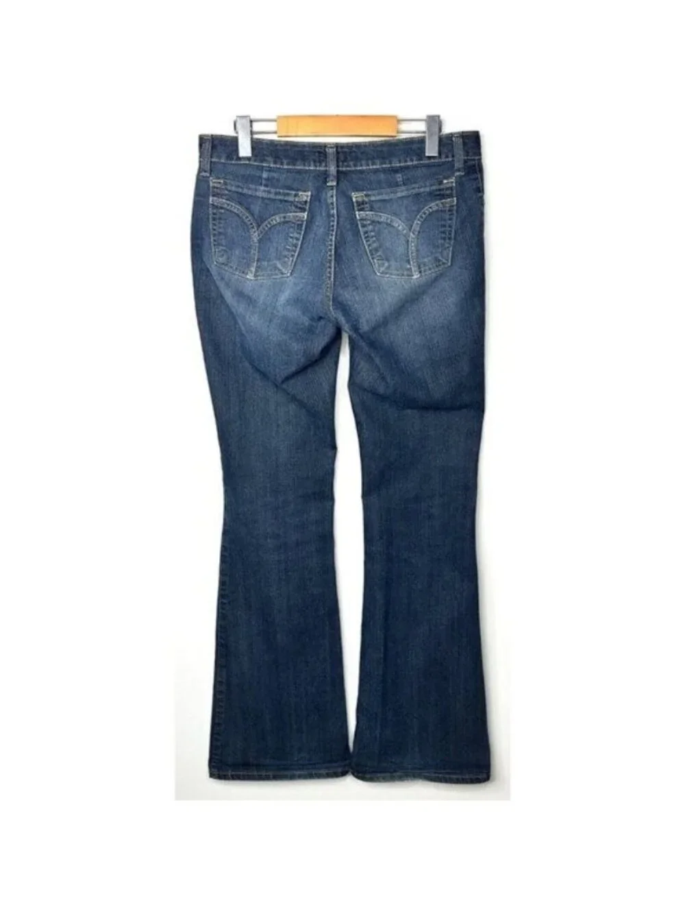 Vintage Dish Low Rise Flare Jeans Womens 31x34 Y2K Retro Stretch Canada Made